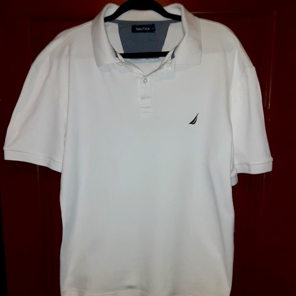 Boy's White Nautica Polo shirt